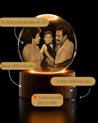 Esfera de Cristal 3D Personalizada